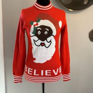 Tipsy Elves Red Believe Santa Sweater